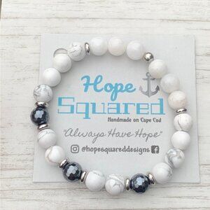 Beaded gemstone crystal bracelet